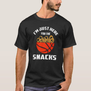 T-shirt Je suis juste ici pour les snacks Fantasy Basket-