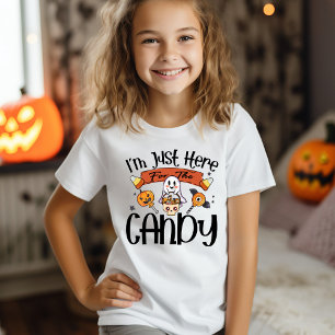 T-Shirt Je suis juste ici pour l'Halloween Candy mignonne