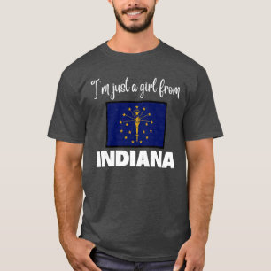 T-shirt Je suis juste une fille de l'Indiana Fière concept