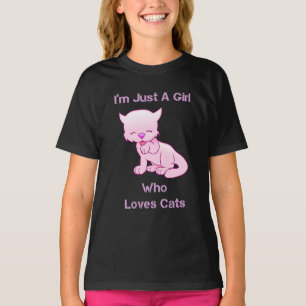 T-shirt Je suis juste une fille qui aime les chats