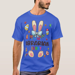 T-shirt Je suis la bibliothécaire Bunny famille de jumelag