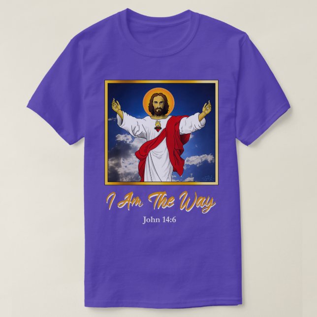 T-shirt Je suis la façon dont Jésus v1 2 (Design devant)