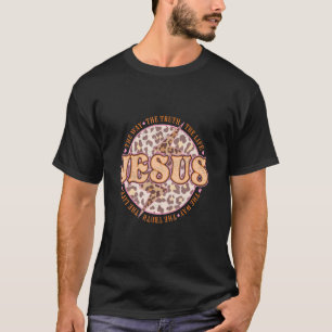 T-shirt Je Suis La Façon Vérité Vie Jésus Christian Leopar