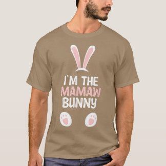 T-shirt Je suis la famille Mamaw Bunny Pâques 