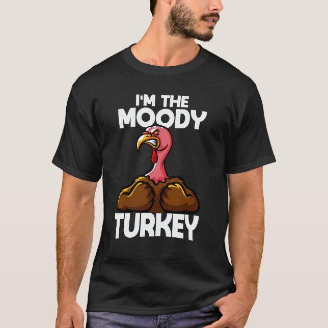 T-shirt Je suis la famille Moody Turkey Thanksgiving (Devant)