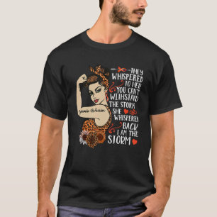 T-shirt Je suis la femme de la tempête Leucémie guerrière 