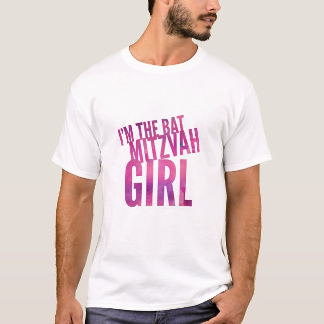 T-shirt Je suis la fille de bat mitzvah (Devant)