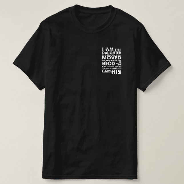 T-shirt  Je suis la fille d'un roi (Design devant)