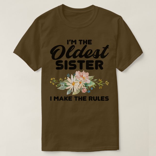 T-shirt Je suis la grande soeur je fais les règles  Grande (Design devant)