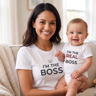 T-shirt Je suis la mère patronne drôle de la maternité app
