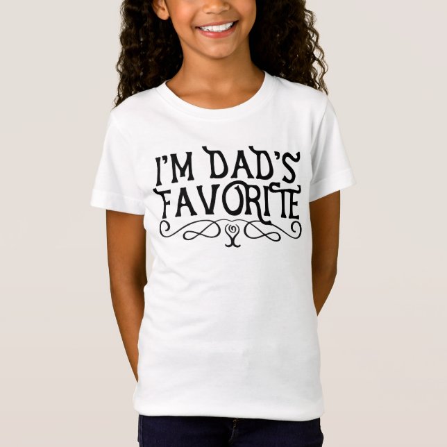 T-Shirt Je suis la mignonne préférée de papa (Devant)