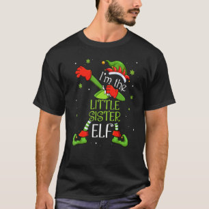 T-shirt Je suis La Petite Soeur Elf Dabbing Père Noël Noël