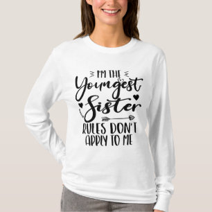 T-shirt Je suis La Plus Jeune Soeur Anniversaire Stepsoeur