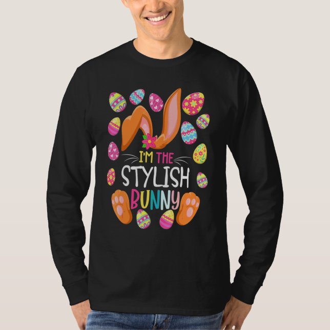 T-shirt Je suis La Soirée de Pâques de Lapin Stylish Cute  (Devant)