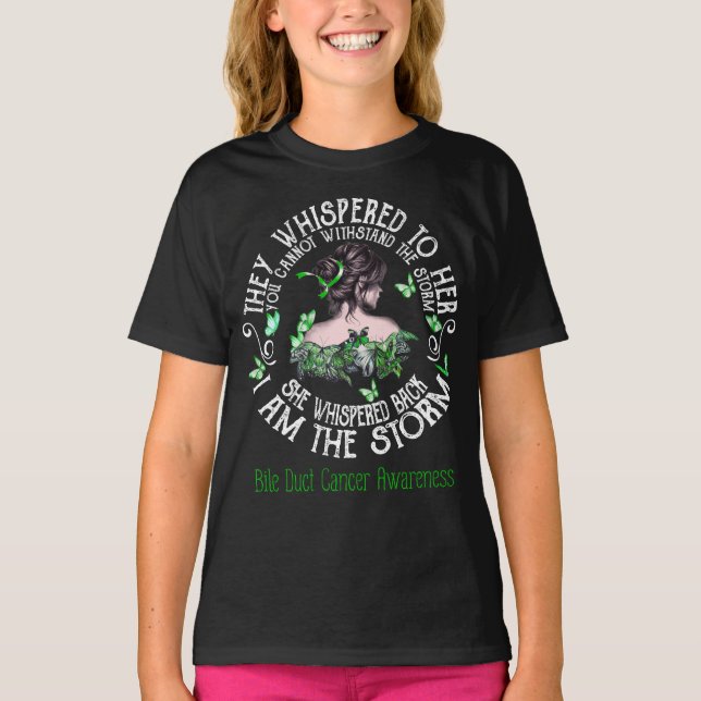 T-shirt Je Suis La Tempête Bile Duct Sensibilisation au ca (Devant)