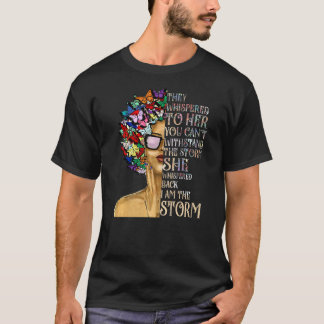 T-shirt Je Suis La Tempête Black History Mois Black Queen 
