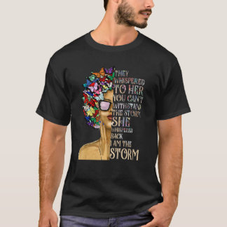 T-shirt Je Suis La Tempête Black History Mois Black Queen 