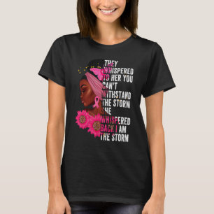 T-shirt Je suis la tempête Black Queen femmes African Blac