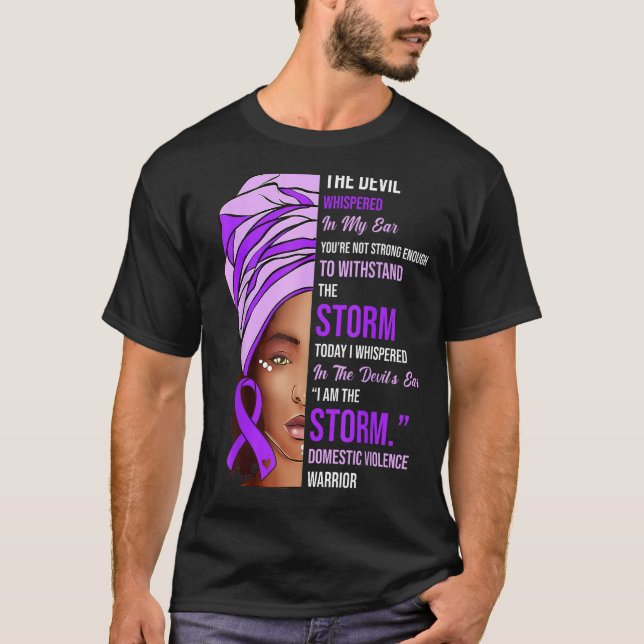 T-shirt Je Suis La Tempête Conscience De La Violence Domes (Devant)