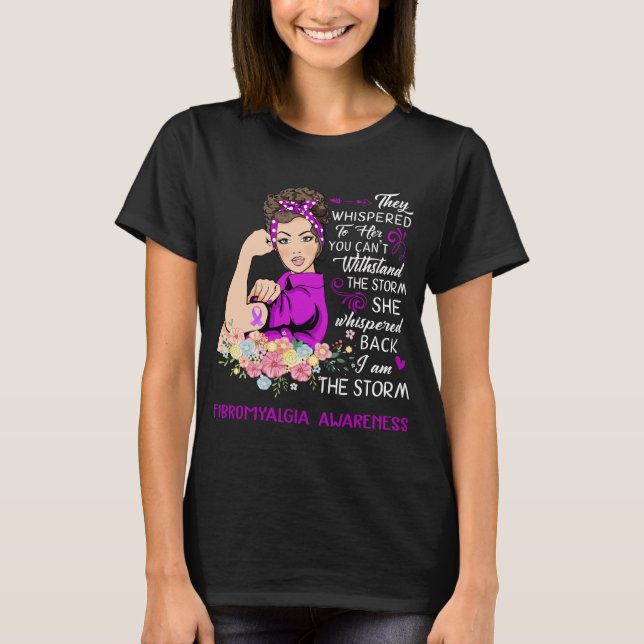 T-shirt Je Suis La Tempête De La Fibromyalgie Sensibilisat (Devant)