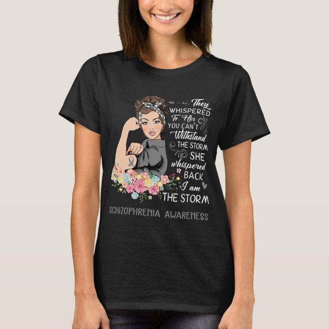 T-shirt Je Suis La Tempête De La Schizophrénie Sensibilisa (Devant)
