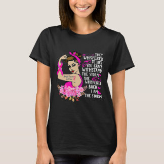 T-shirt Je suis la tempête forte femmes guerrière du cance