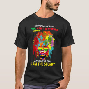 T-shirt Je Suis La Tempête Graffiti Afro Splatter Femme No