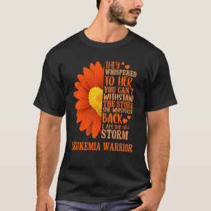 T-shirt Je suis la tempête Leucémie guerrière Daisy Ora