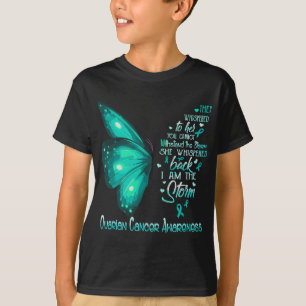 T-shirt Je suis la tempête Ovarienne Cancer Awareness Butt