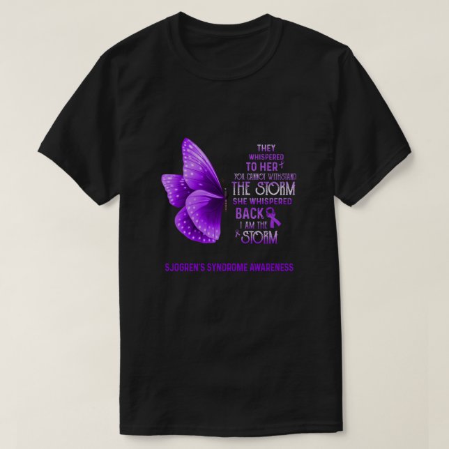 T-shirt Je suis la tempête Sjogren's Syndrome Sensibilisat (Design devant)