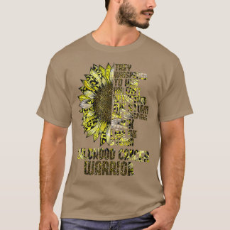 T-shirt Je suis La tempête Tournesol Or Enfance Cancer War