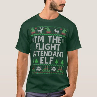 T-shirt Je Suis L'Agent De Bord Elf Drôle Mauvais Noël