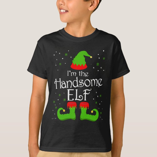 T-shirt Je suis le beau Elf Tee Family Matching Group Elf (Devant)