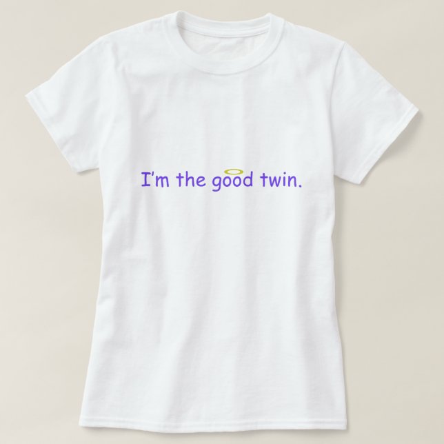 T-shirt Je suis le bon jumeau (Design devant)