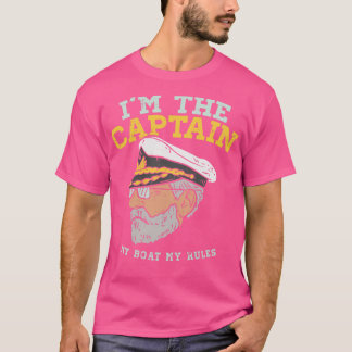 T-shirt Je suis le capitaine Mon bateau Mes règles