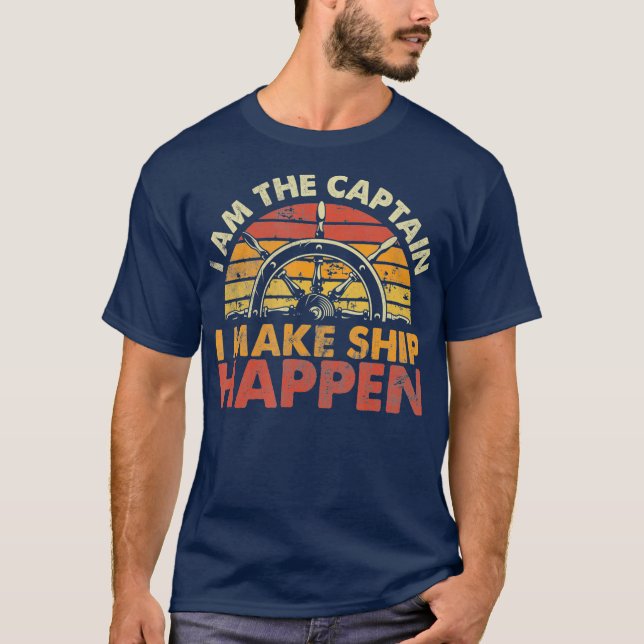 T-shirt Je Suis Le Capitaine Que Je Fais Bateau Happen Fun (Devant)