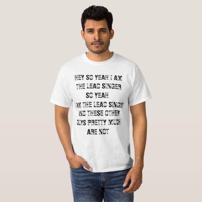 T-shirt Je suis le chanteur (Devant entier)