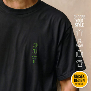 T-shirt Je suis le Chemin Jean 14:6 Symboles Chrétiens Min