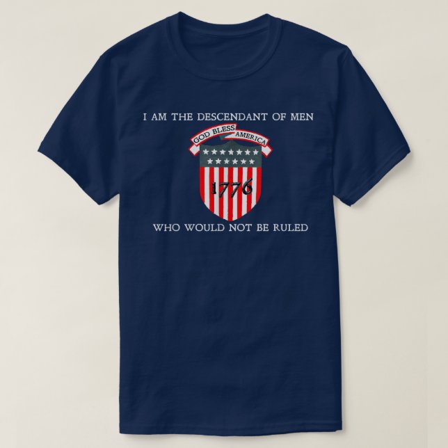 T-shirt Je Suis Le Descendant D'Hommes Qui Ne Seraient Pas (Design devant)