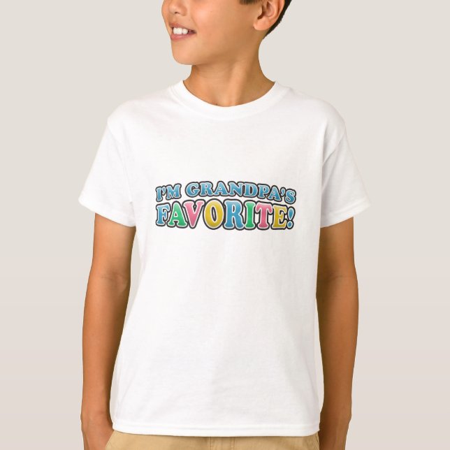 T-shirt Je suis le favori du grand-papa (Devant)