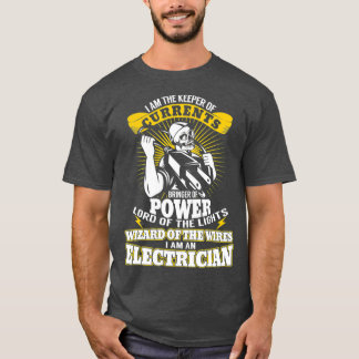 T-shirt Je suis le gardien des courants drôle Electricien