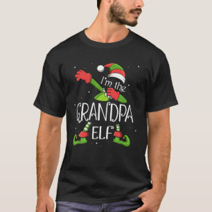 T-shirt Je suis le grand-père Elf Dabbing Santa Claus Noël