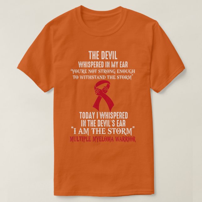 T-shirt Je Suis Le Guerrier De Sensibilisation Au Myélome  (Design devant)
