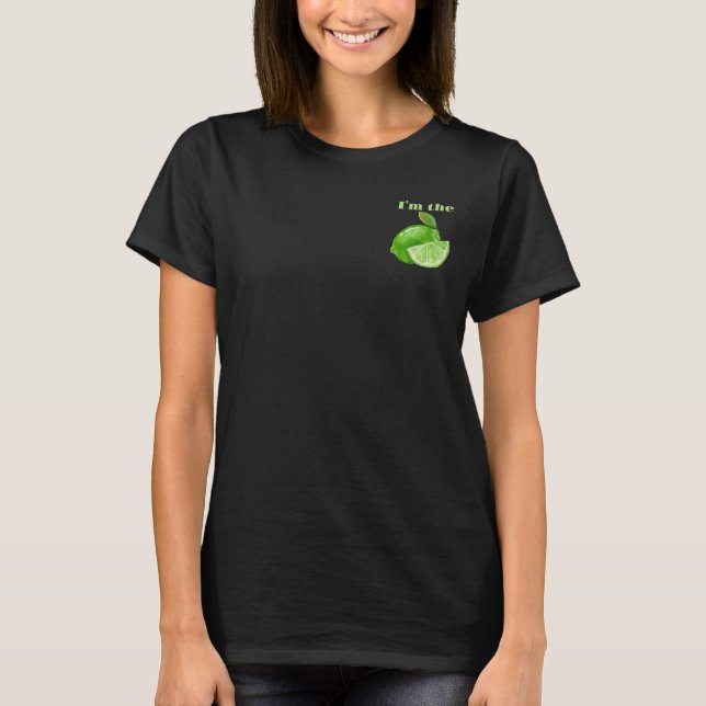T-shirt Je suis le Lime, Couple Matching Fun Pairing Set (Devant)