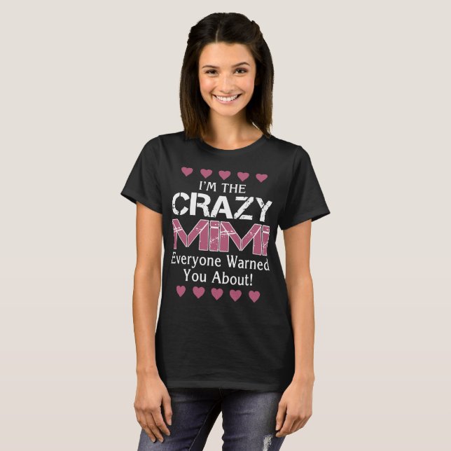 T-shirt Je suis le mimi fou chacun u averti au sujet de (Devant entier)