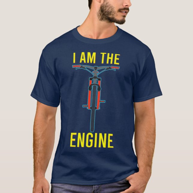 T-shirt Je suis le moteur anti-ebike vélo électrique Cycli (Devant)
