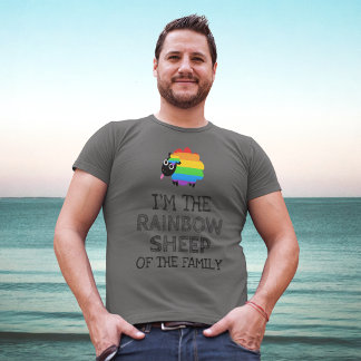 T-shirt Je suis le mouton arc-en-ciel de la famille