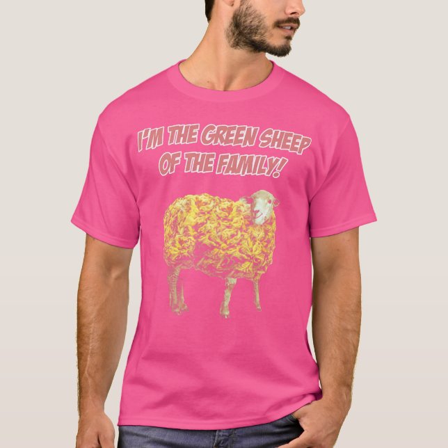 T-shirt Je Suis Le Mouton Vert De La Famille (Devant)