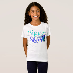 T-Shirt Je suis le papillon de vert bleu de chemise de