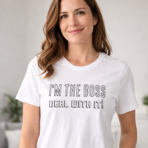 T-shirt Je Suis Le Patron Faites Avec Cela Drôle Déclarati